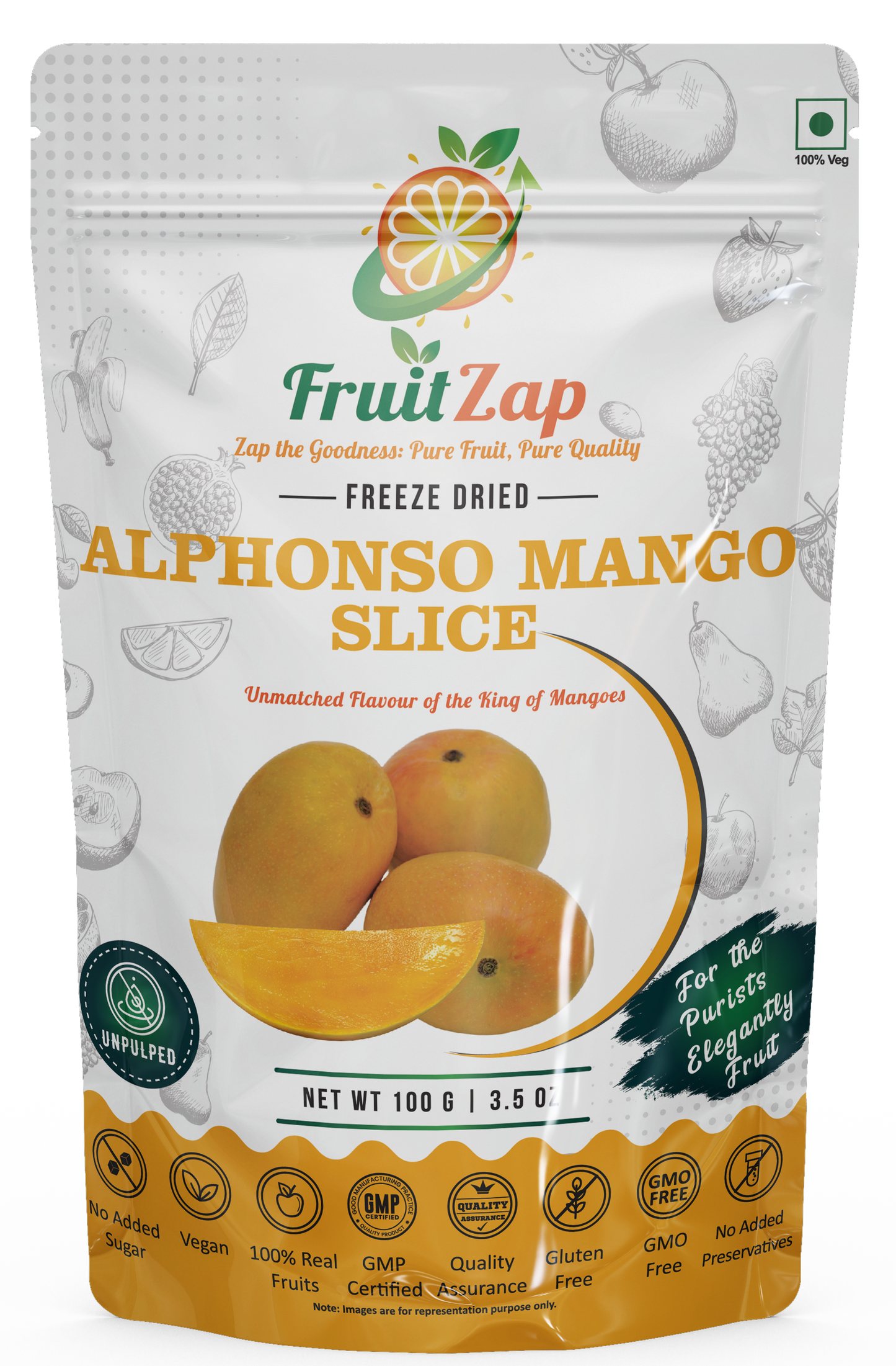 Freeze Dried Mango(Alphonso) slices
